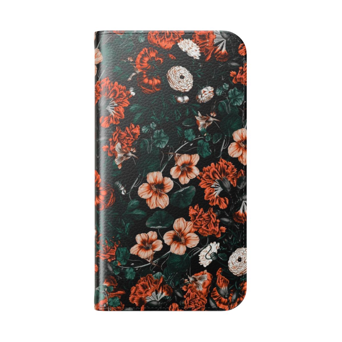 Vintage floral phone case with nature-inspired forest design - Folded Back