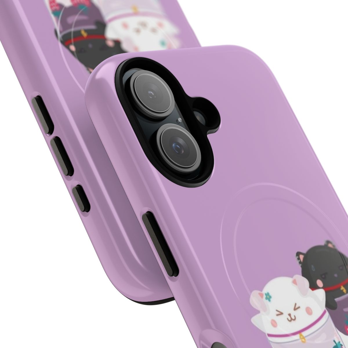 Nana and Hachi inspired magnetic tough phone case with strawberry glasses design - Detail