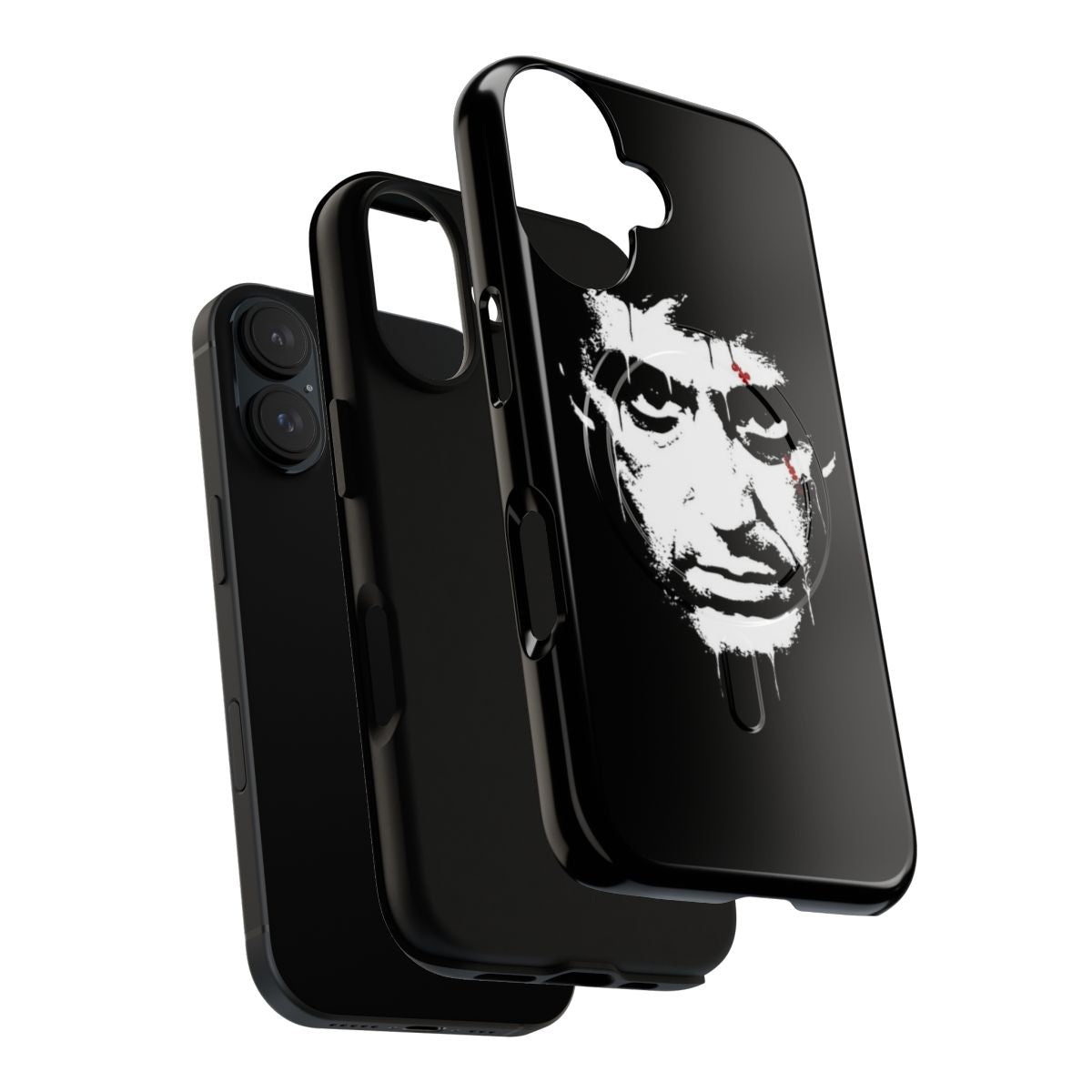 Scarface-themed magnetic tough phone case with iconic imagery and quotes - Layers