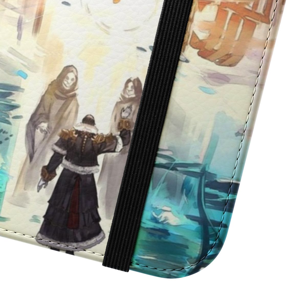 Enchanted fantasy phone case with FFXIV-inspired Amaurot design - Close Up