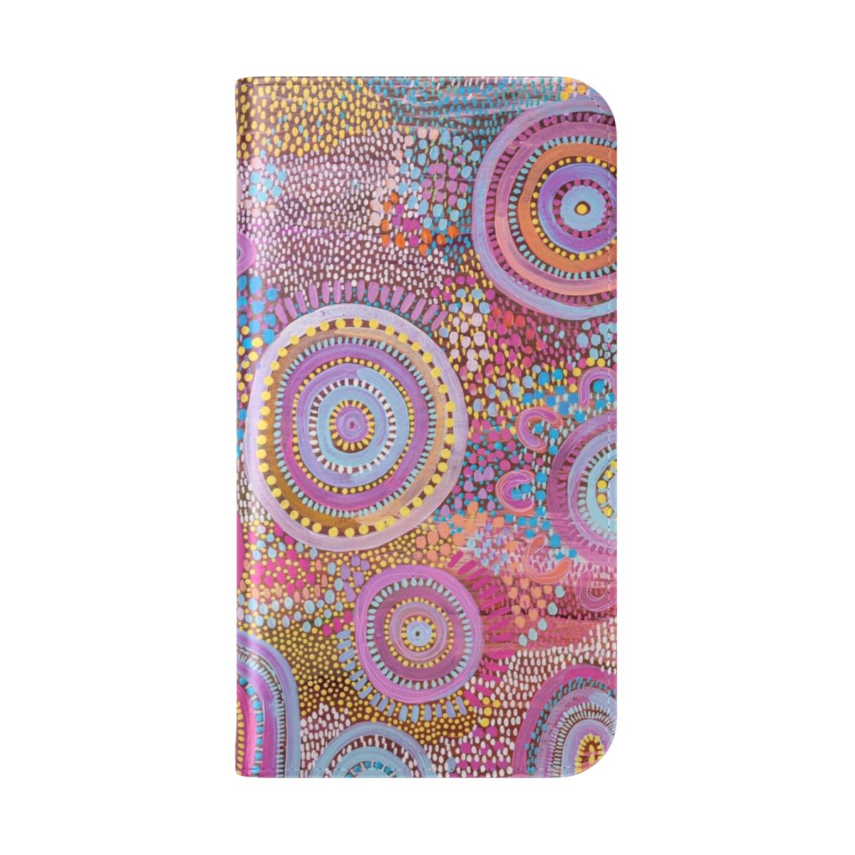 Seashell-patterned flip cover phone case - Folded Back