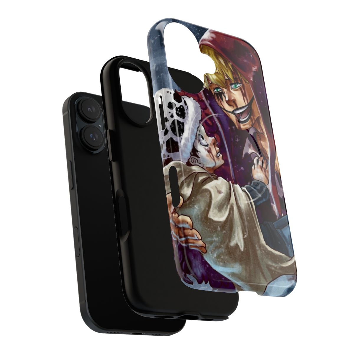 One Piece-themed phone case with magnetic closure and durable construction - Layers