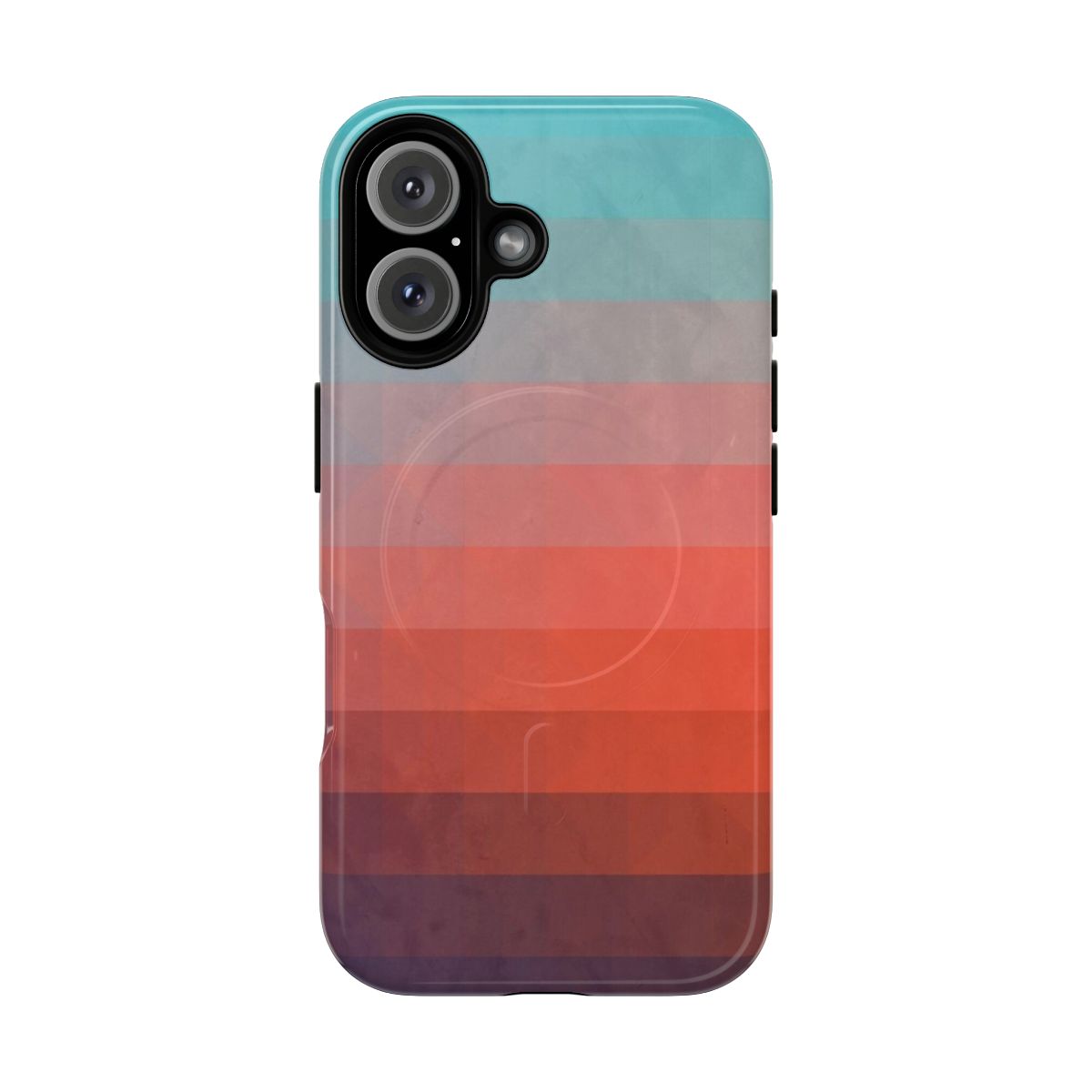 Magnetic Geometric Ombre Design Phone Case