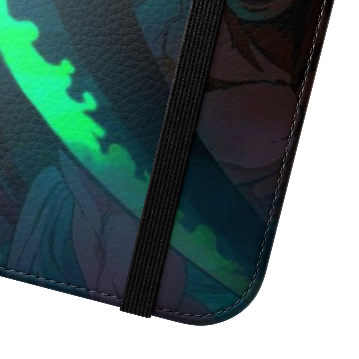 Anime-themed flip phone case with Roronoa Zoro from the popular manga and anime series One Piece - Close Up