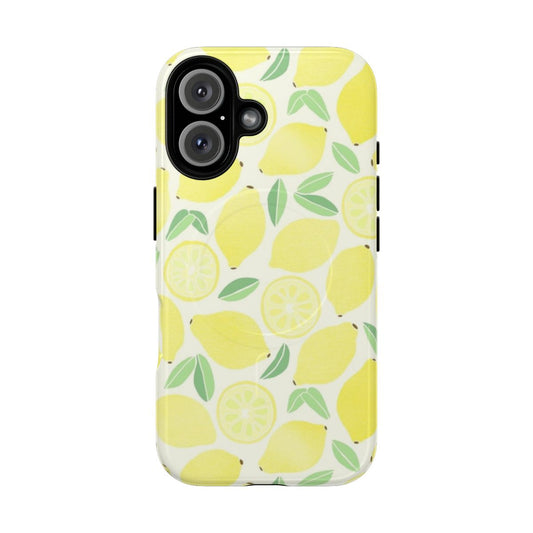 Colorful lemon pattern on a magnetic tough phone case