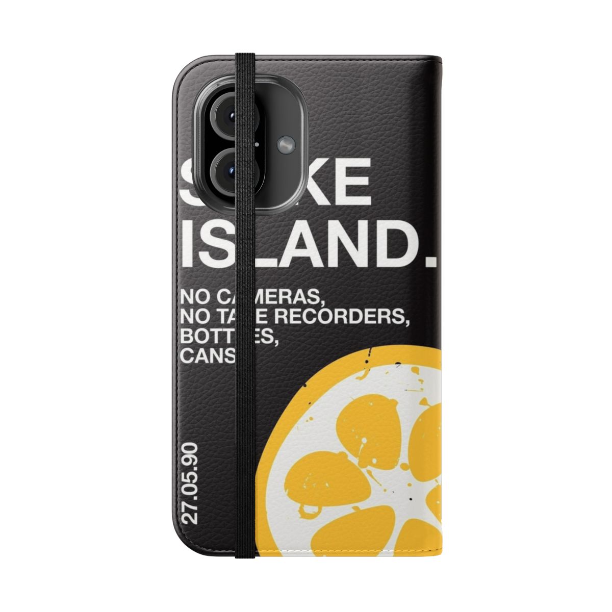 Spike Island-inspired retro phone case with indie and Manchester music vibes - Folded Front