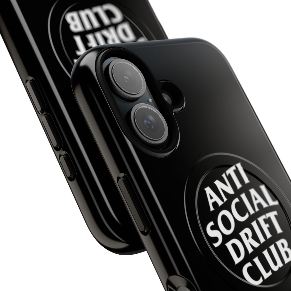 Anti Social Drift Club inspired magnetic tough phone case - Detail