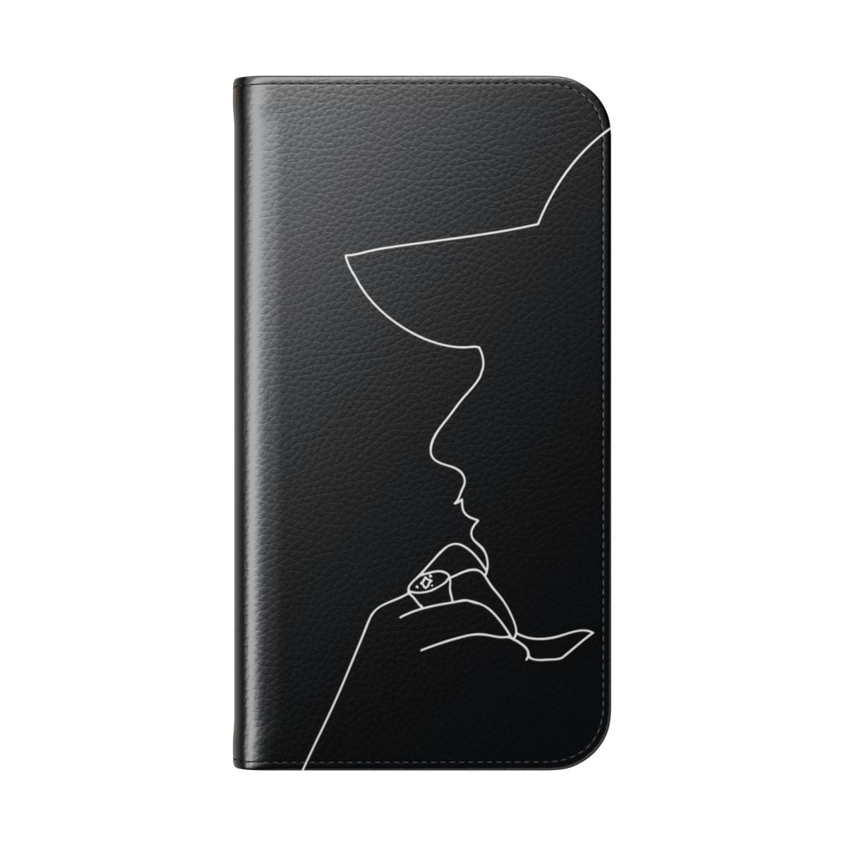 Nekfeu-inspired flip cover phone case for smartphones - Folded Back