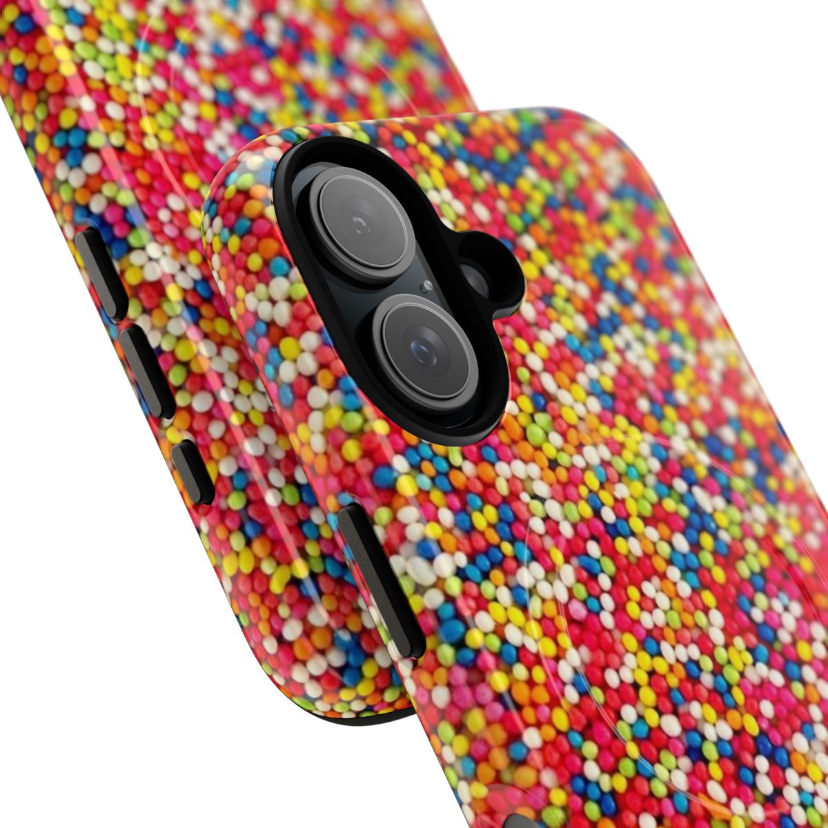 Colorful sprinkle-patterned magnetic tough phone case - Detail