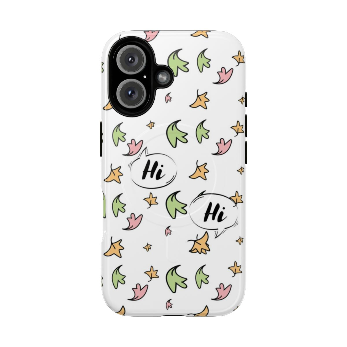 Heartstopper-inspired magnetic tough phone case featuring leaves design