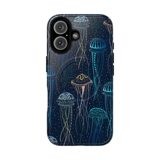 Vibrant and unique jellyfish pattern phone case design