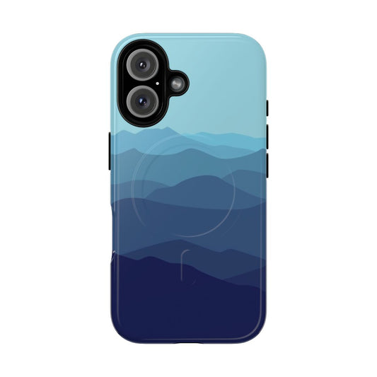 Blue Ridge Mountains phone case with magnetic closure