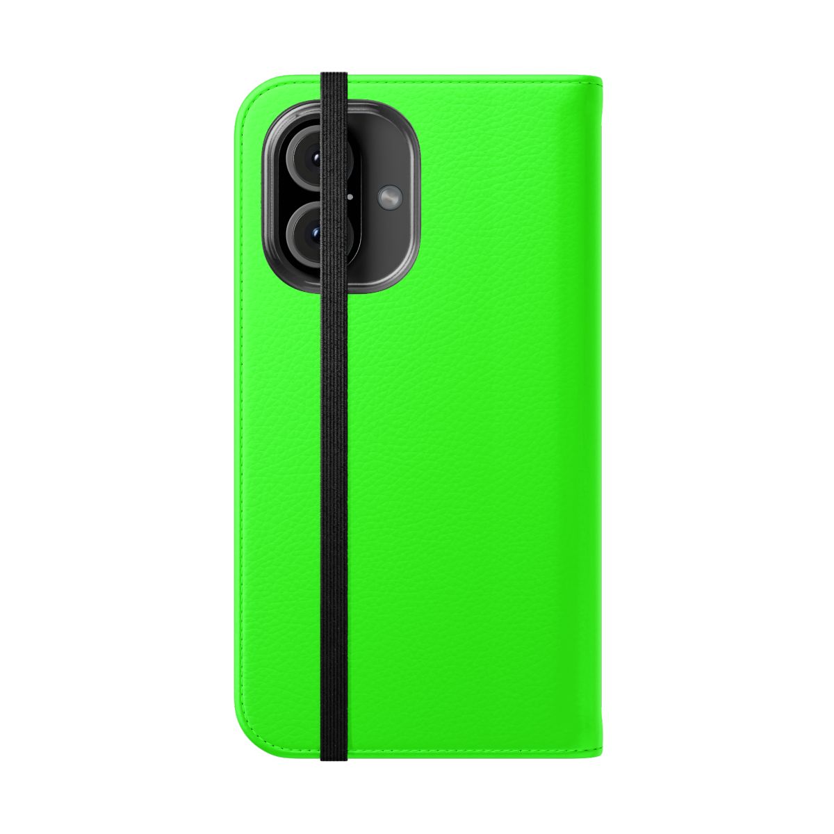 Vibrant neon green minimalist phone case cover - Folded Front