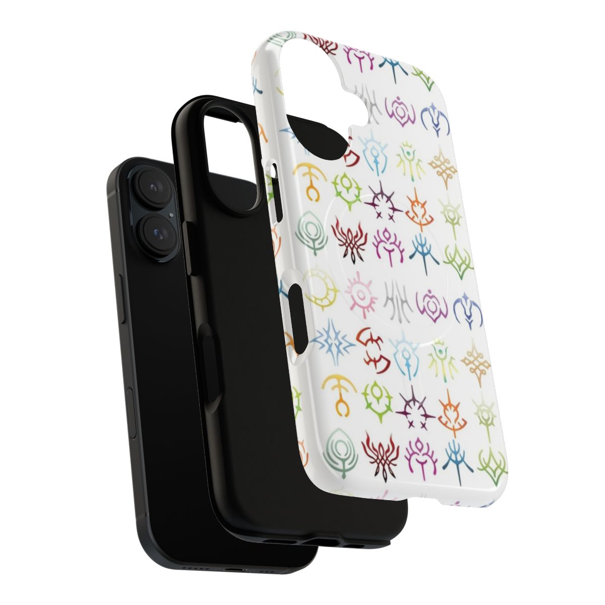 Customizable magnetic and tough phone case with Fire Emblem crest symbols - Layers