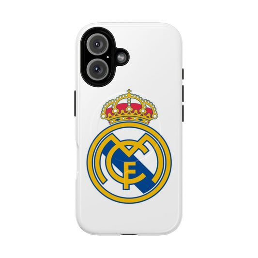 Magnetic Tough Phone Case with Madrid CF Logo Design