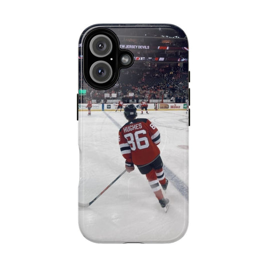 Jack Hughes magnetic tough phone case for New Jersey Devils hockey fans