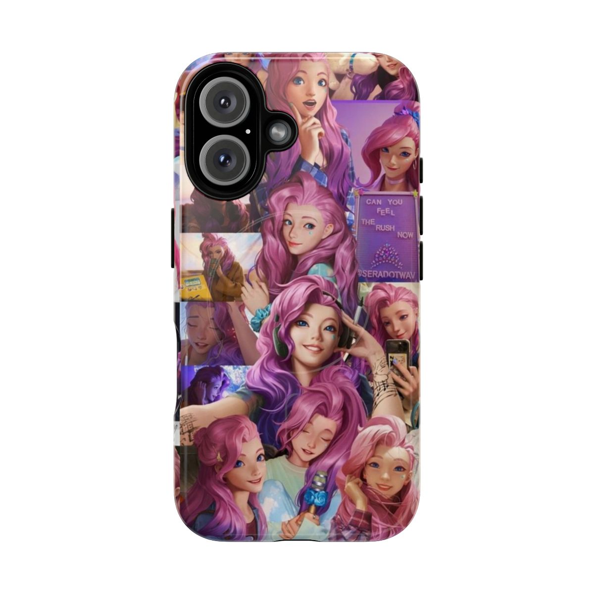 Stylish and durable magnetic phone case featuring the League of Legends character Seraphine