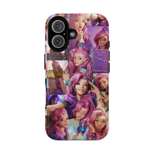 Stylish and durable magnetic phone case featuring the League of Legends character Seraphine