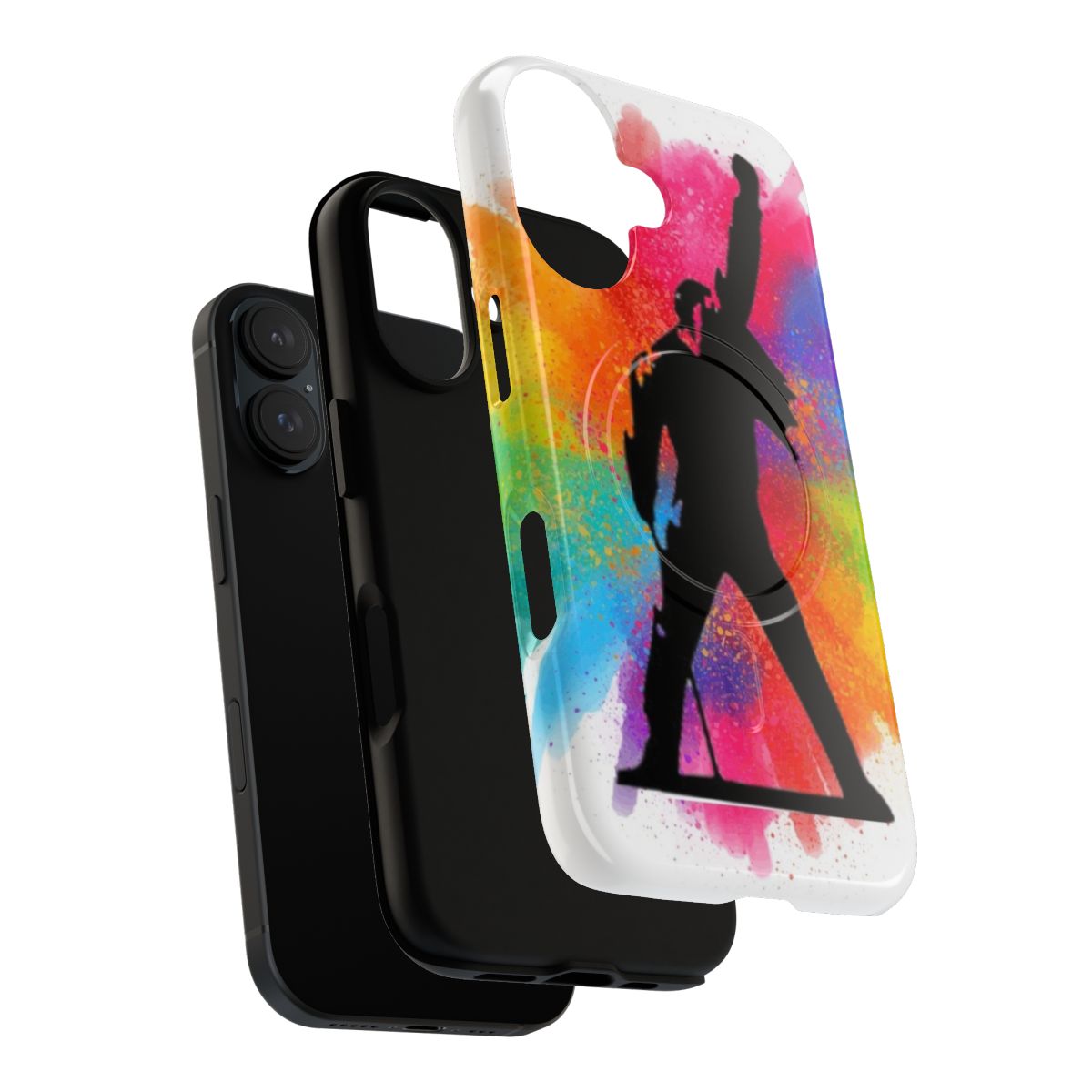 Magnetic tough phone case featuring a Freddie Mercury and Queen pride design - Layers