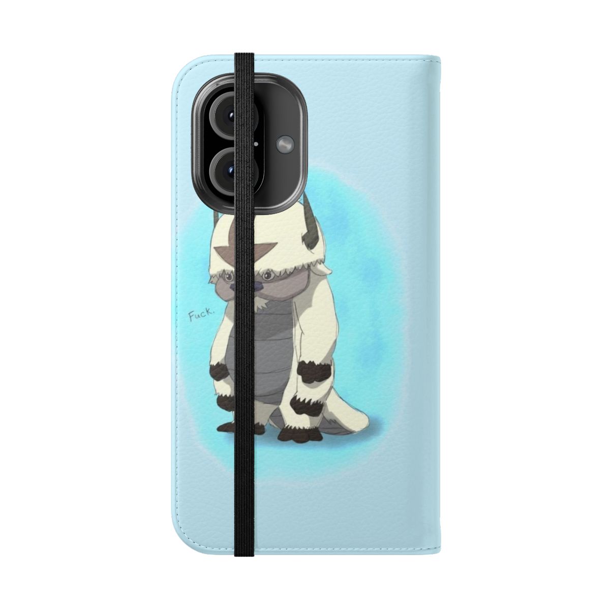 Appa, the sky bison from Avatar: The Last Airbender, featured on a stylish flip cover phone case - Folded Front