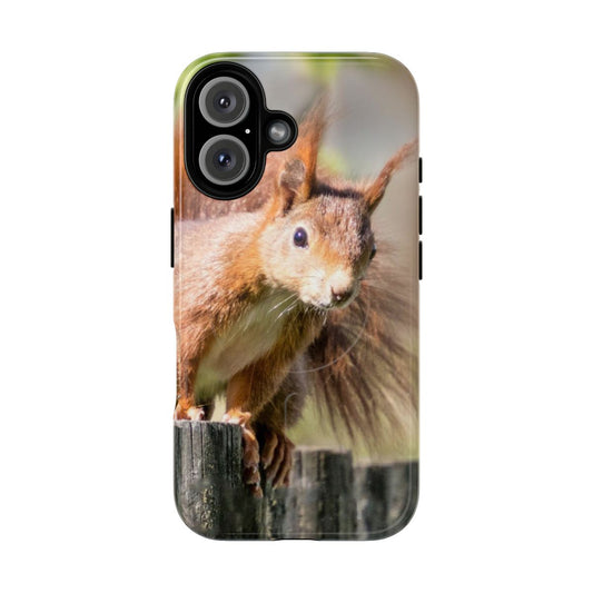 Squirrel-themed magnetic and tough phone case