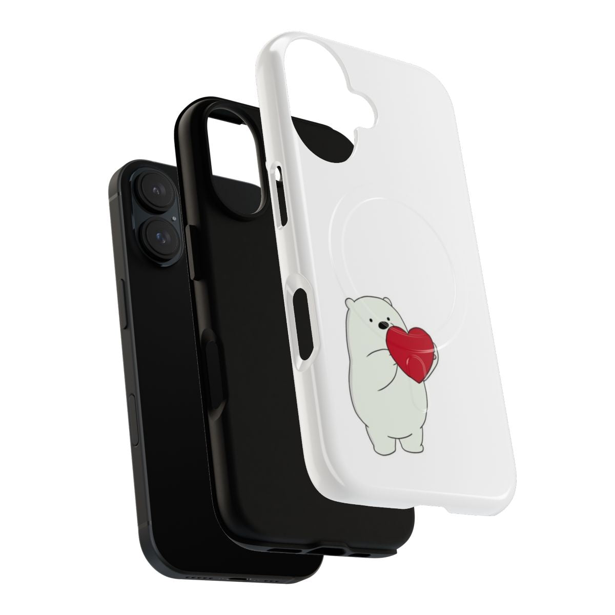 We Bare Bears Ice Bear Magnetic Tough Phone Case - Layers