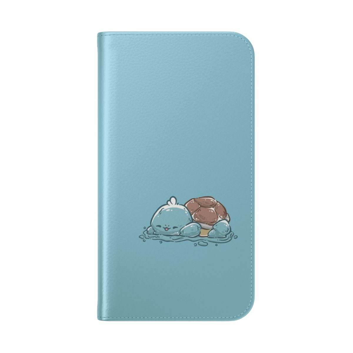 Kawaii blue turtle anime-inspired phone case - Folded Back