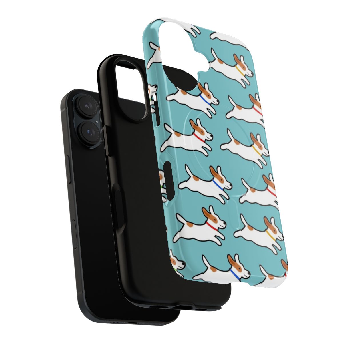 Illustration of a playful Jack Russell Terrier dog on a phone case - Layers