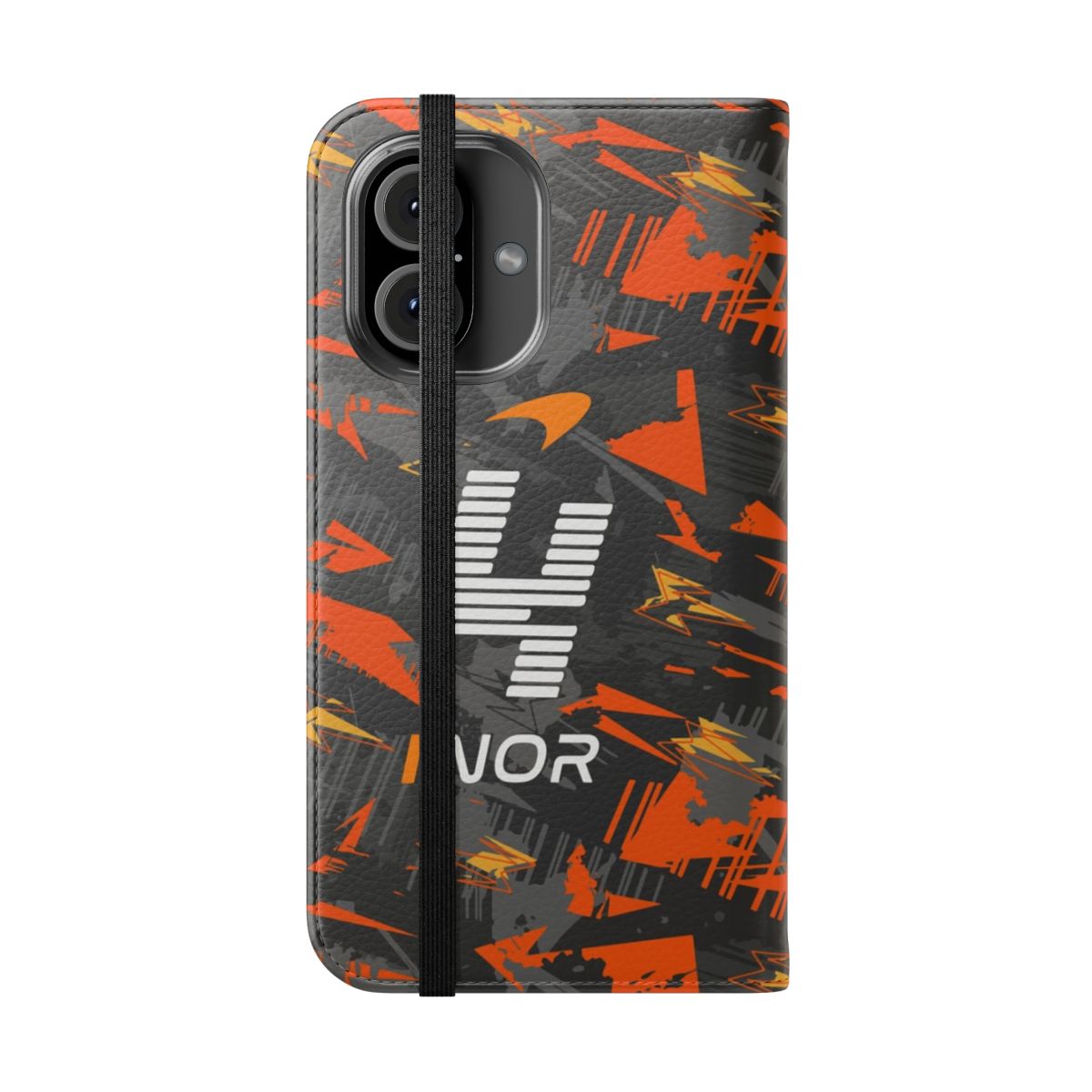 Lando Norris inspired abstract design phone case - Folded Front