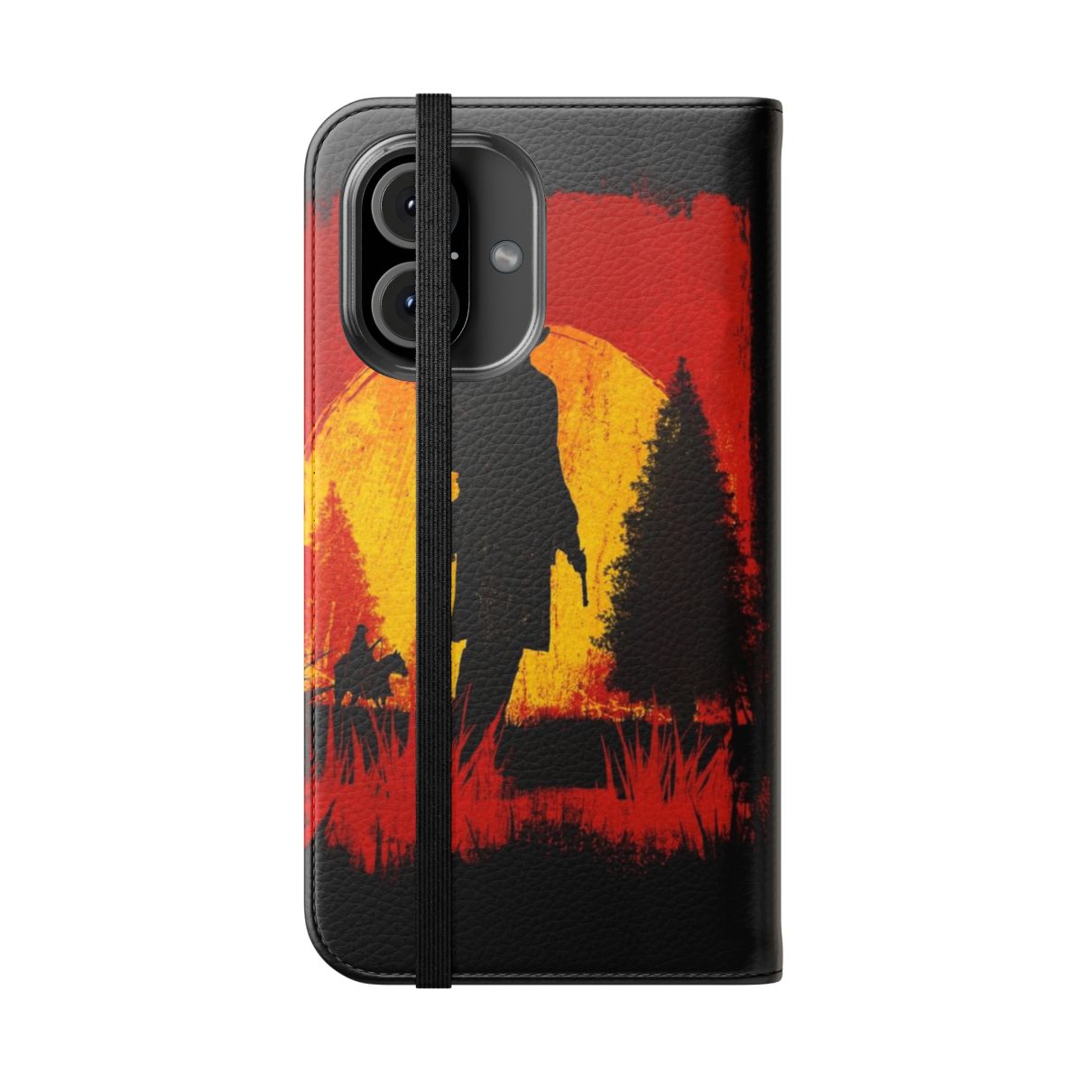 A high-quality phone case featuring a stylish western-inspired design, perfect for Red Dead Redemption fans. - Folded Front