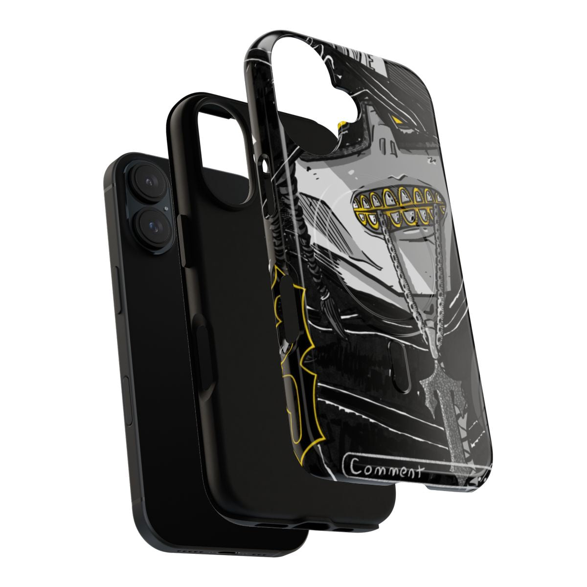 Sleek black and grey phone case with Central Cee inspired design - Layers