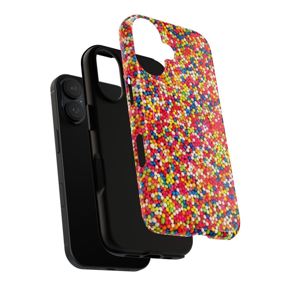 Colorful sprinkle-patterned magnetic tough phone case - Layers