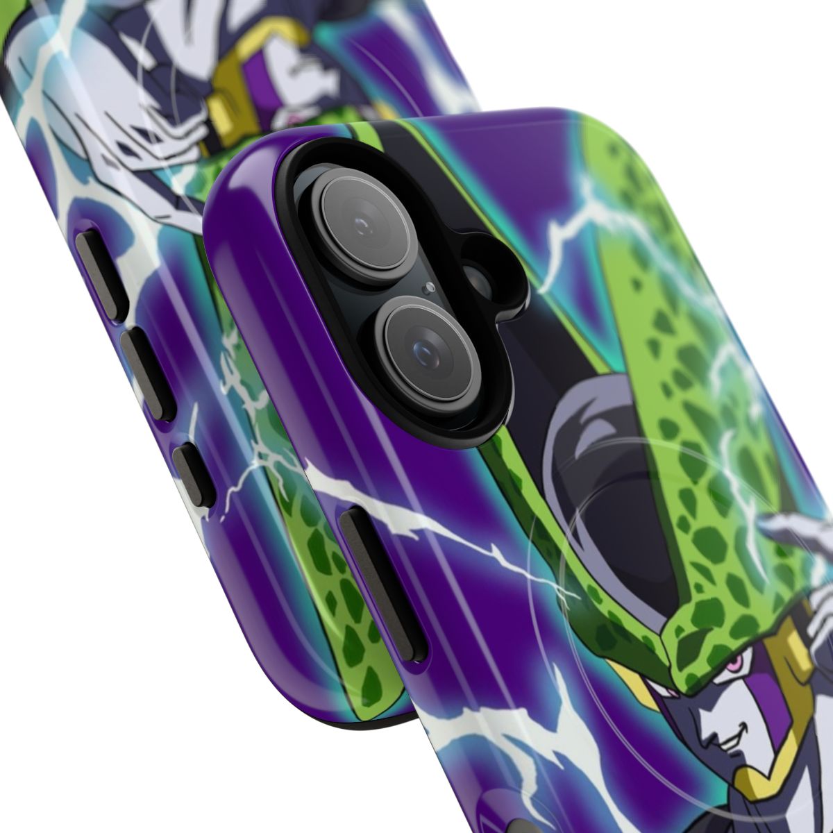 Magnetic tough phone case featuring a dragon ball inspired design - Detail