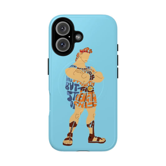 Hercules-inspired magnetic tough phone case with heroic typography