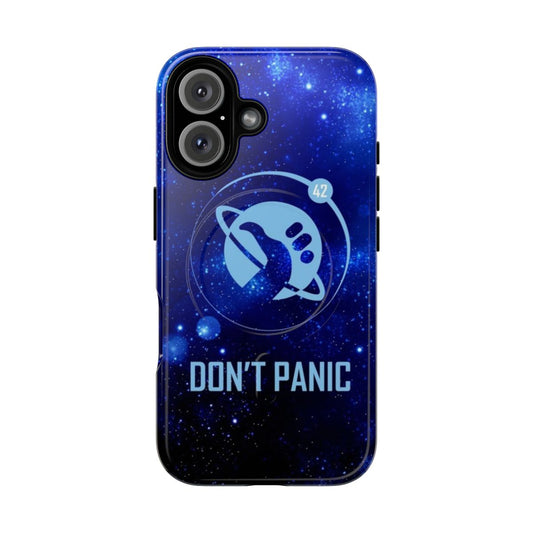 Minimalist hitchhiker's guide to the galaxy 42 magnetic tough phone case