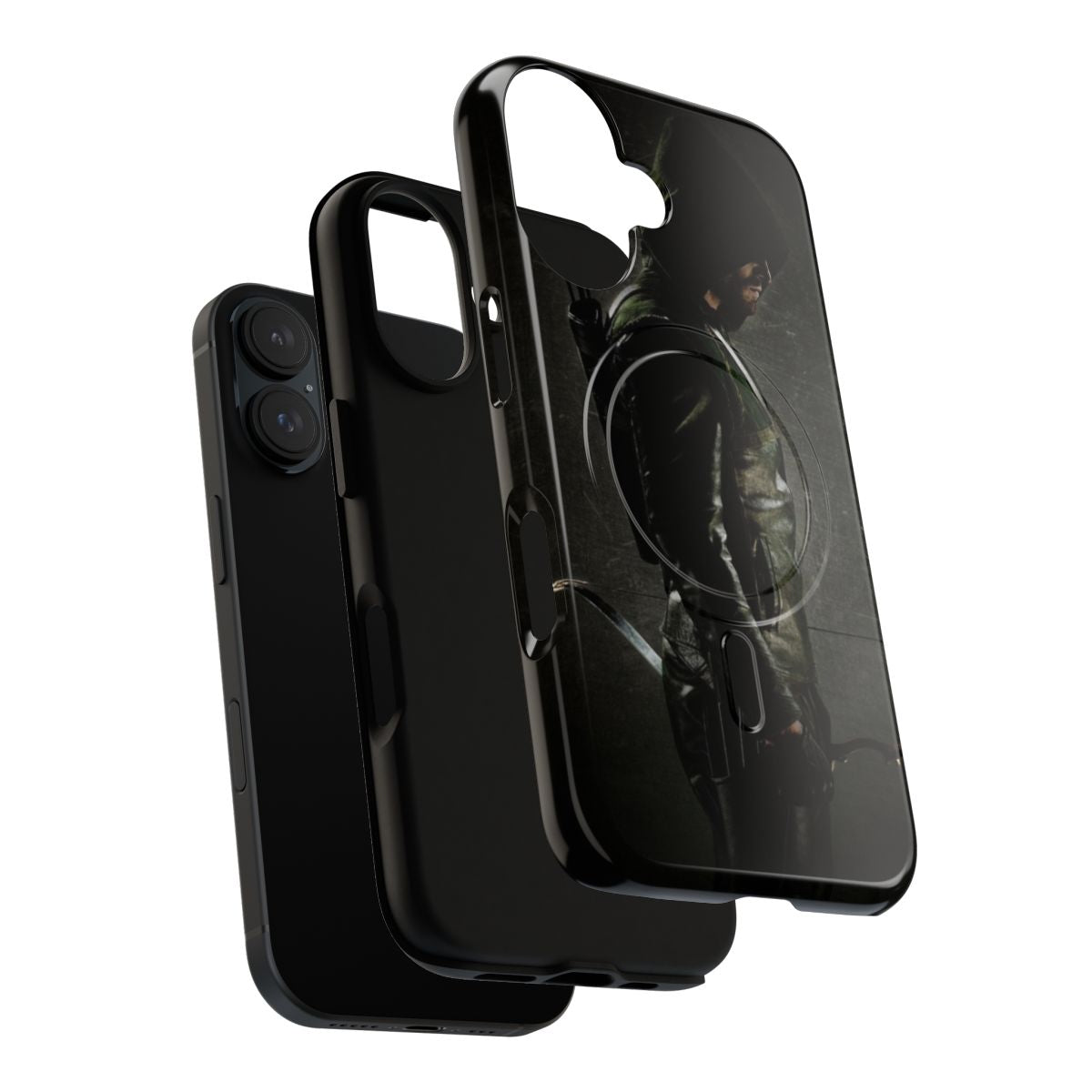 Magnetic tough phone case featuring an Oliver Queen and CW Arrow inspired design - Layers