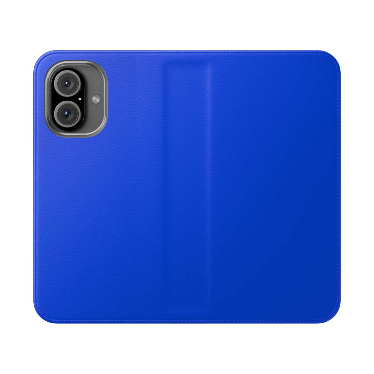 A stylish and minimalist preppy blue phone case cover with a vibrant and fluorescent color.