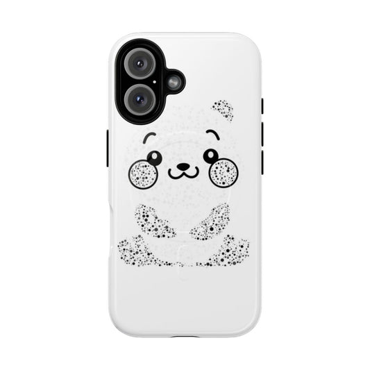 Panda made of colorful soap bubbles on a tough phone case