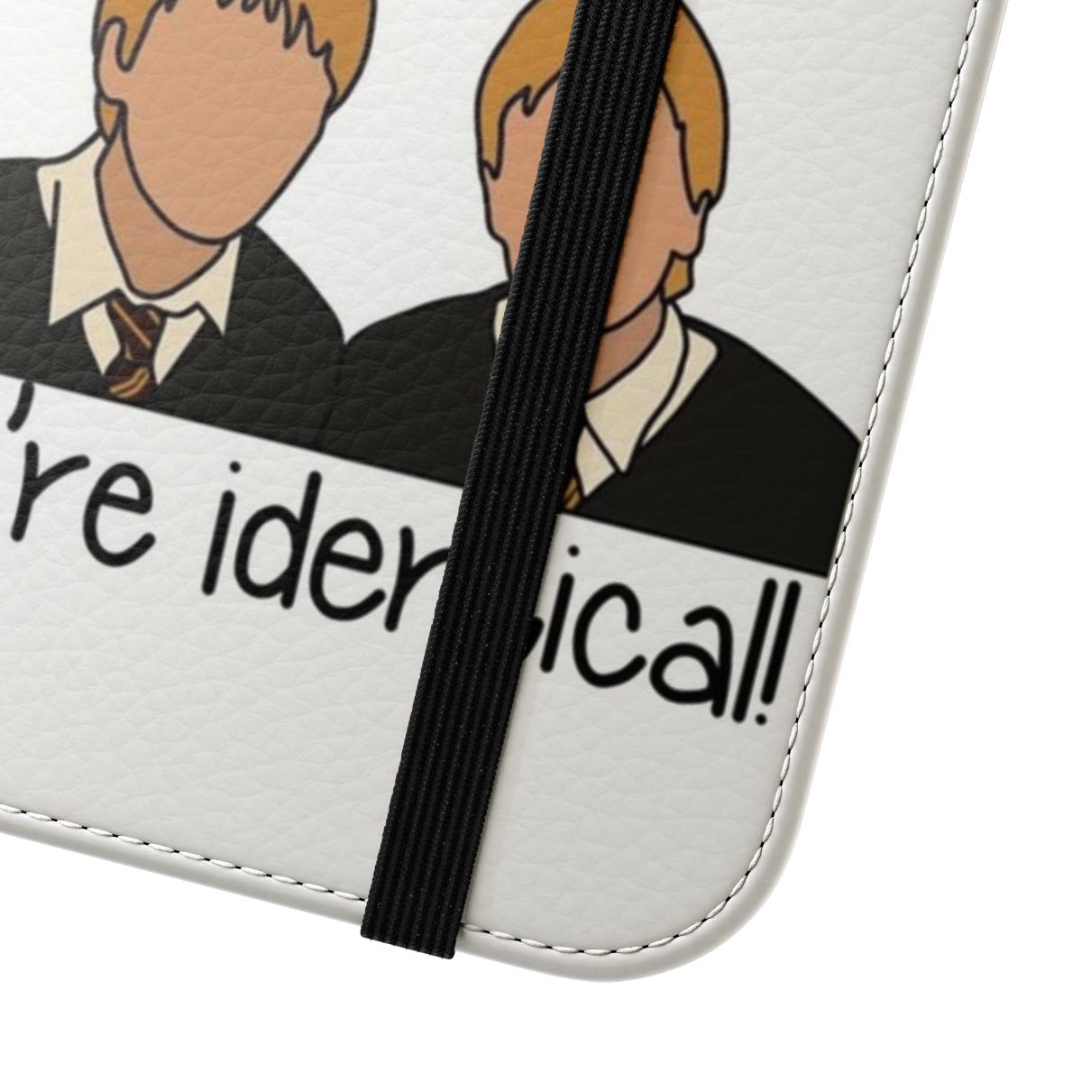 A vibrant phone case featuring the iconic Fred and George Weasley from the Harry Potter series. - Close Up