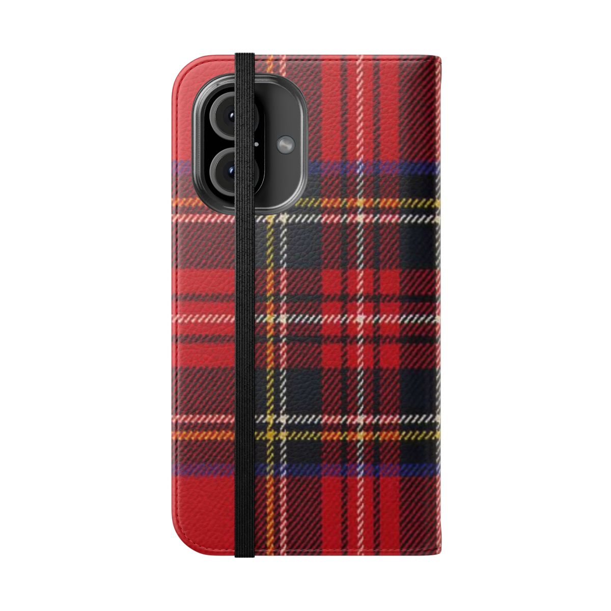 Traditional Scottish Royal Stewart tartan pattern phone case - Folded Front