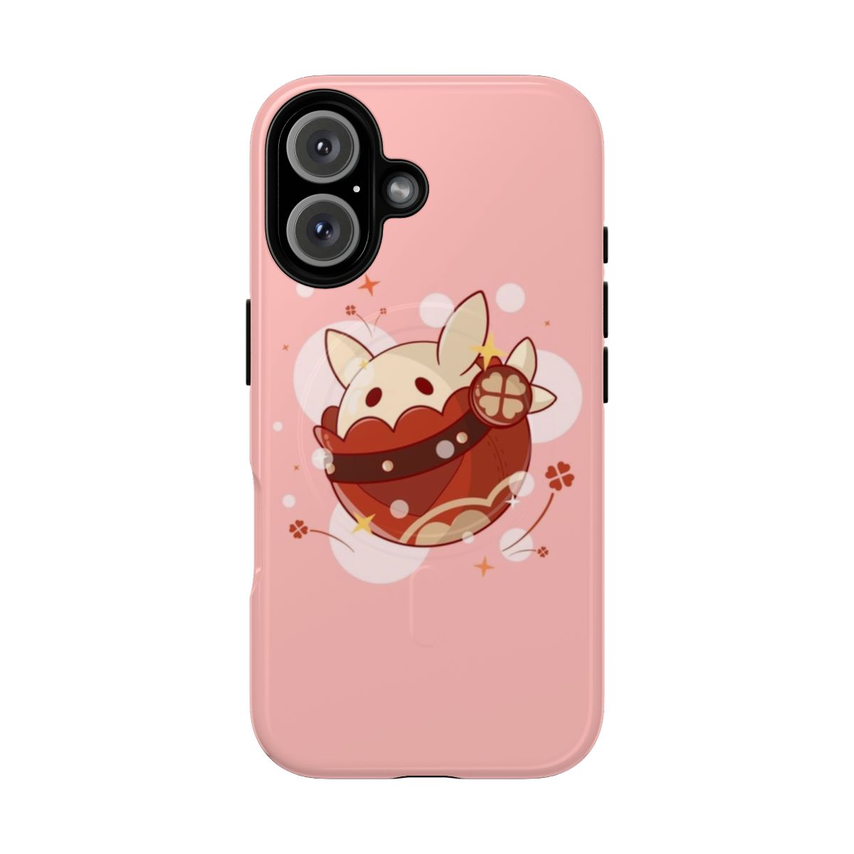 Klee-inspired magnetic tough phone case with a cute bunny design, perfect for Genshin Impact enthusiasts.