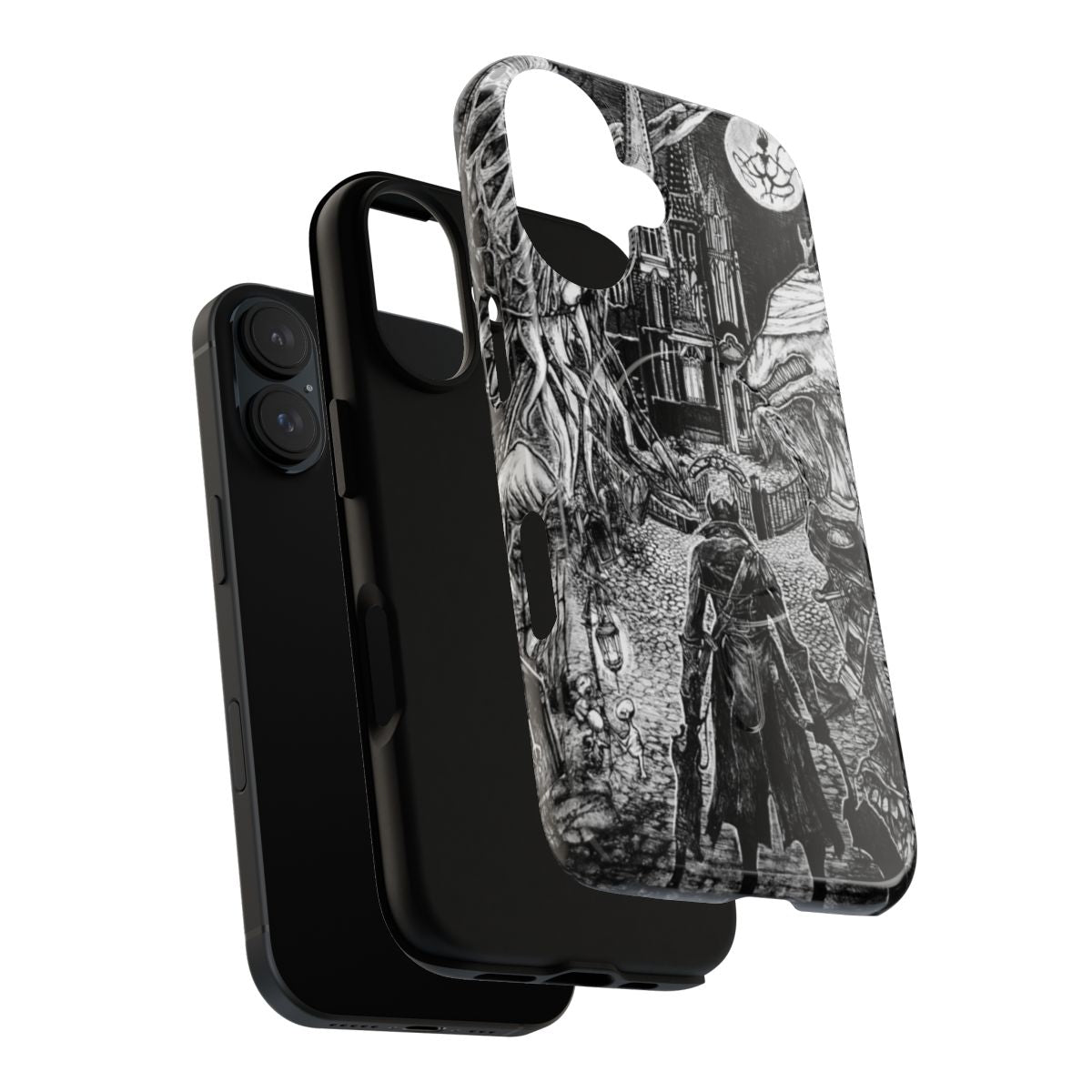 Bloodborne-inspired magnetic phone case with Amygdala design - Layers