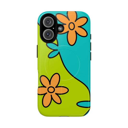 Mysterious retro floral pattern on a magnetic tough phone case