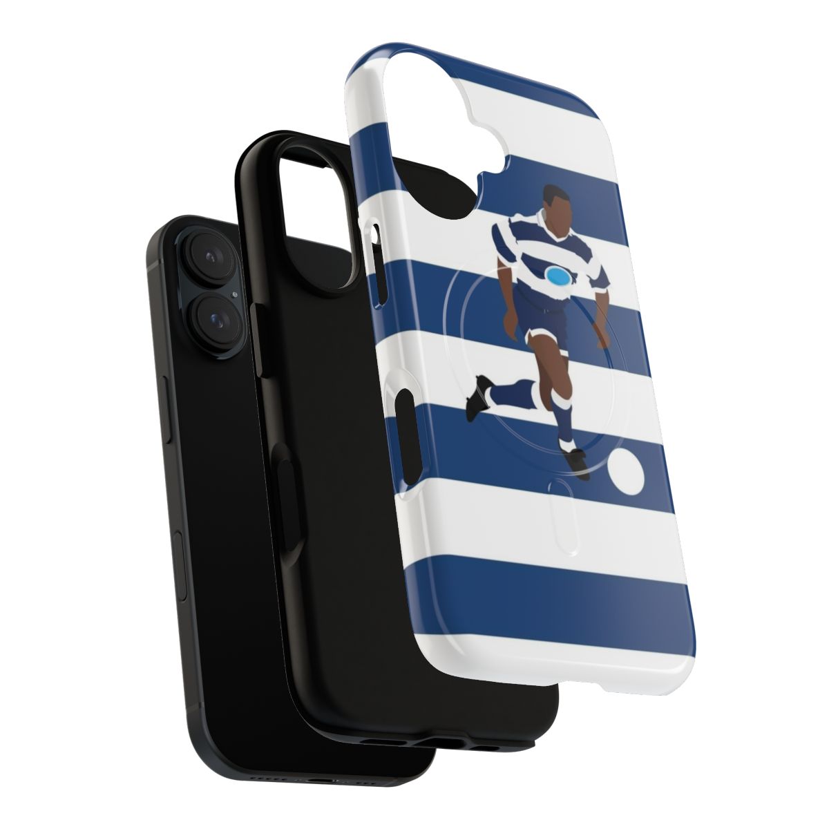 Retro-style magnetic phone case featuring Les Ferdinand playing for Queens Park Rangers - Layers