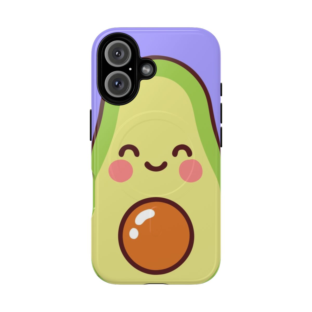 Cute and adorable kawaii avocado design on a magnetic tough phone case