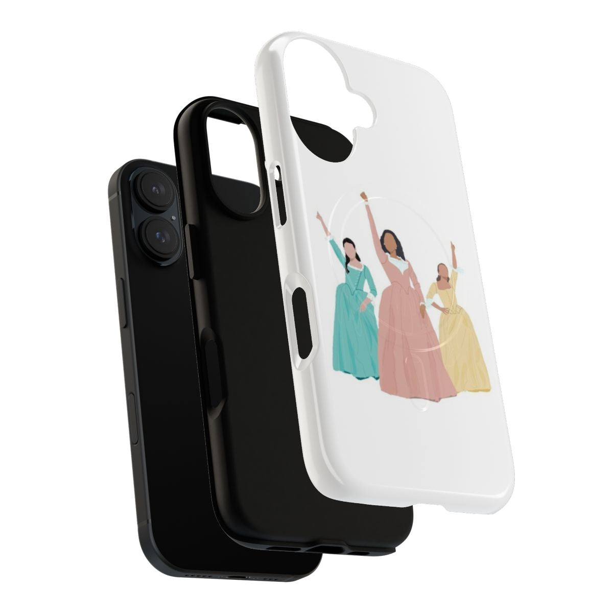 Magnetic tough phone case featuring the Schuyler Sisters from the Hamilton musical - Layers