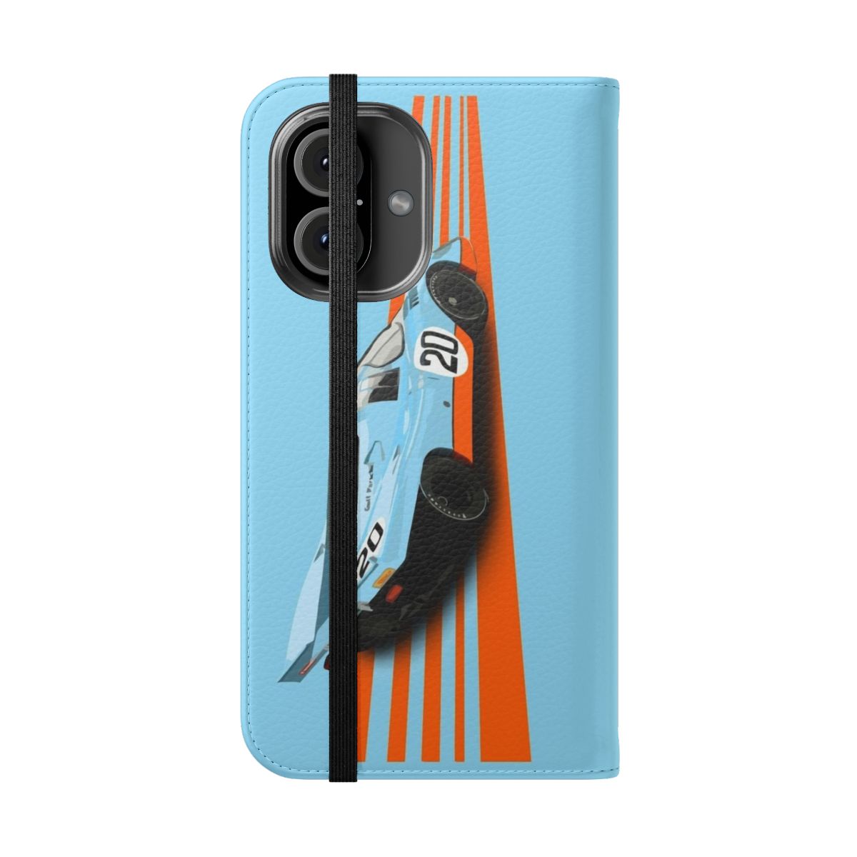 Vintage Porsche 917 No. 20 Classic Race Livery Phone Case - Folded Front