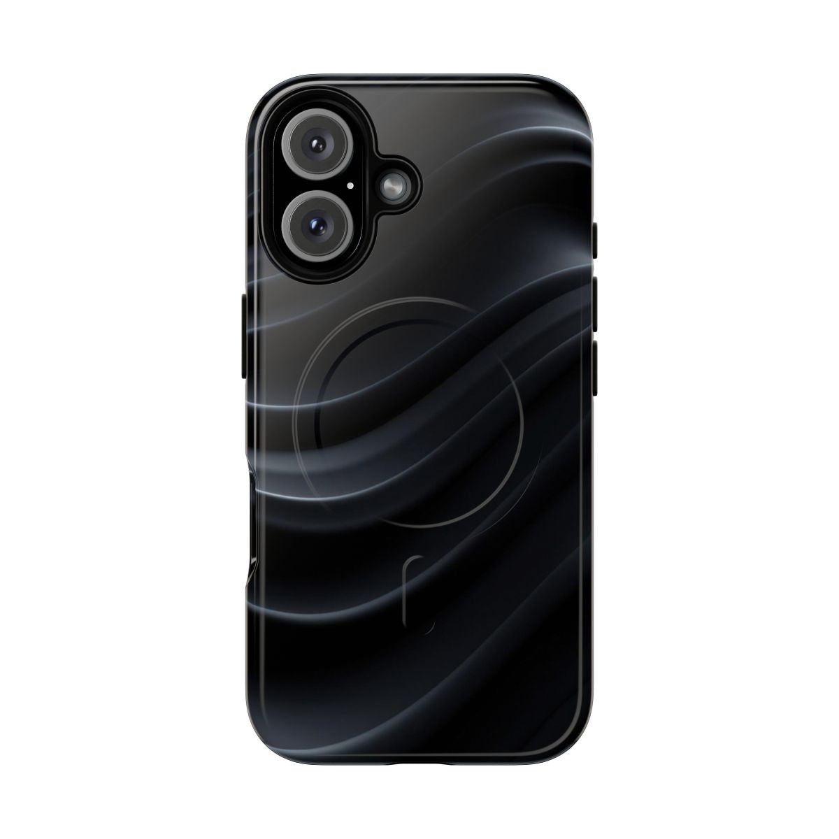 Sleek and durable abstract wavy phone case with 3D shapes and modern minimalist design