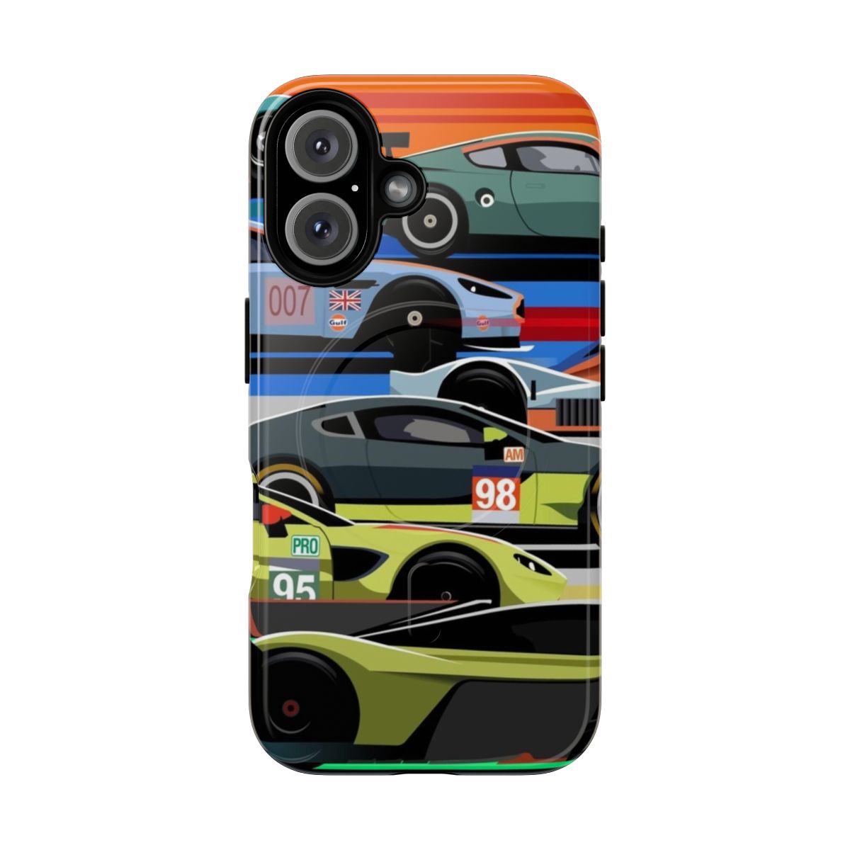 Aston Martin inspired racing-themed magnetic phone case