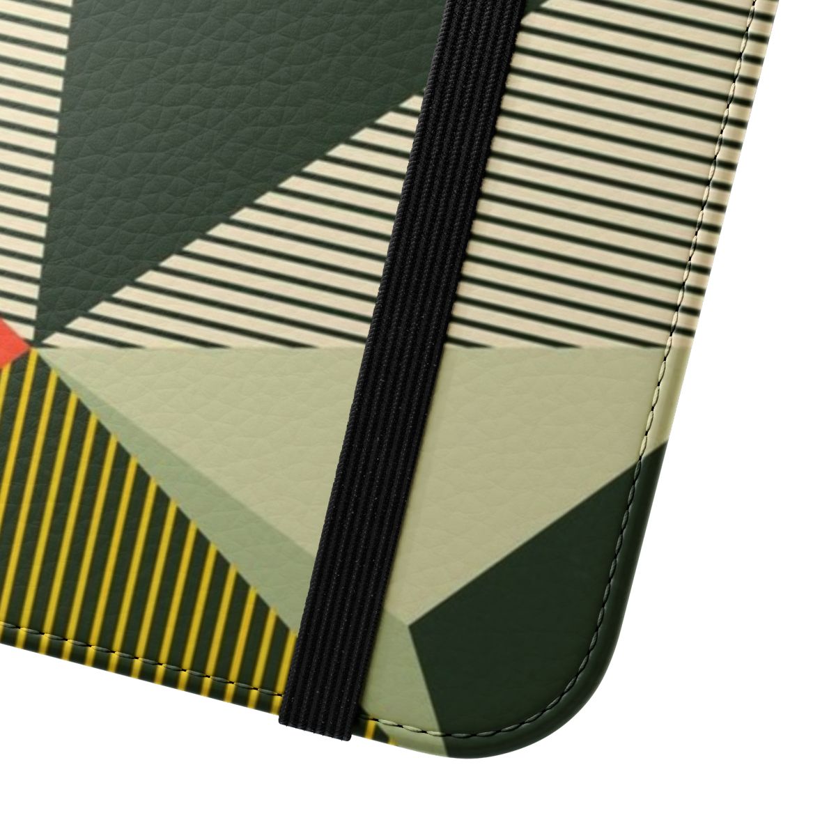 Colorful Bauhaus-inspired abstract geometric pattern phone case - Close Up